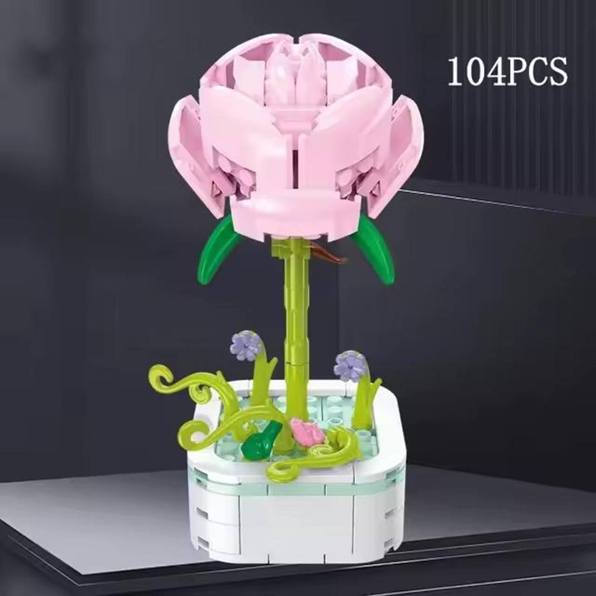 Wizardi Rose Pink Rosaceae Building Brick Potted Flower